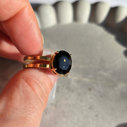 Obsidian - Mali Oval Prstan