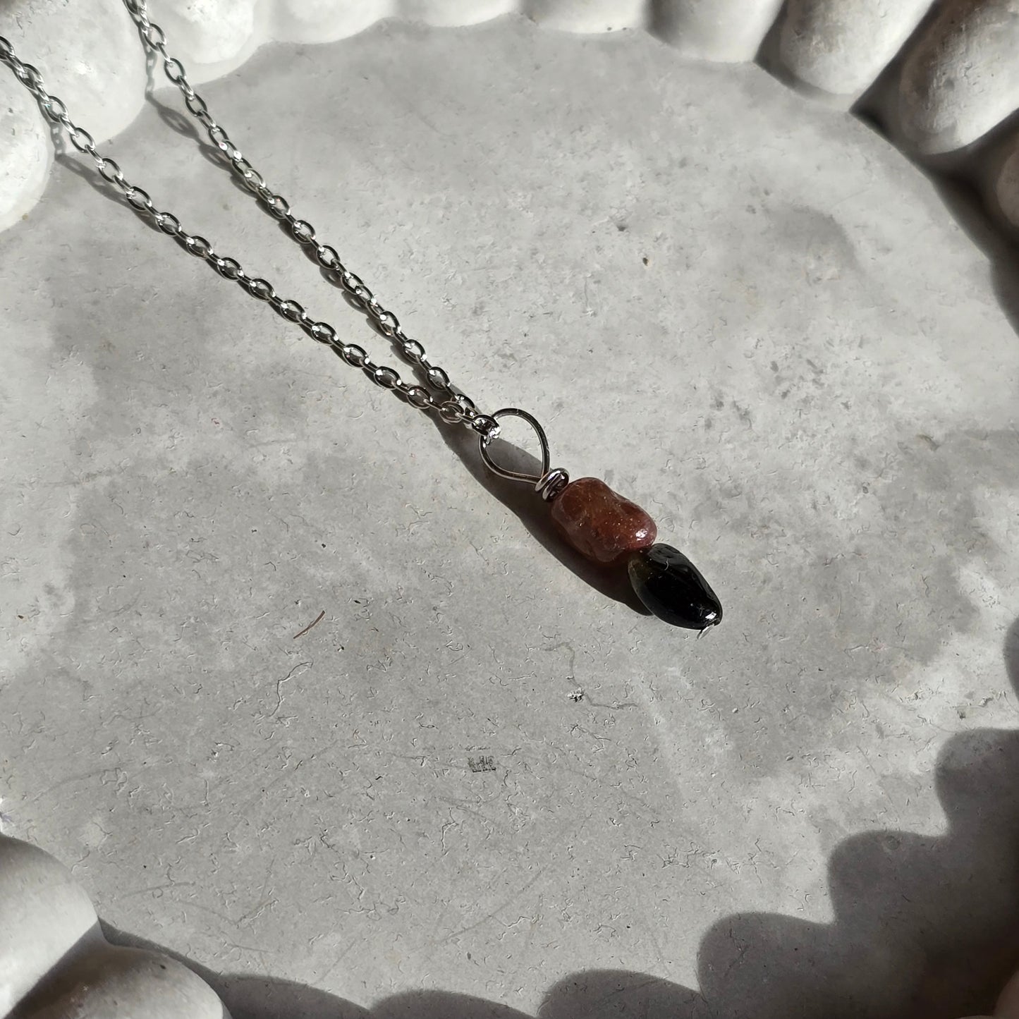 Pink And Green Tourmaline - Necklace